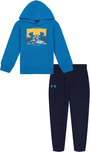 Under Armour Conjunto de camiseta y pantalón corto para bebé, diseño de manga corta y camiseta sin mangas, ligero y transpirable