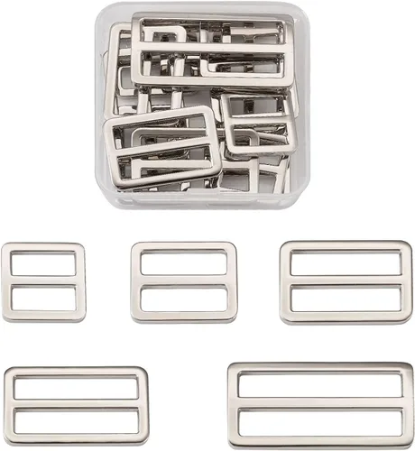 Miniatura 7 de Mega Pet Hebillas rectangulares Tri-Glide de aleación, 5 tamaños, hebilla ajustable de platino, cierres de cincha Tri Glide Bronce antiguo # 5
