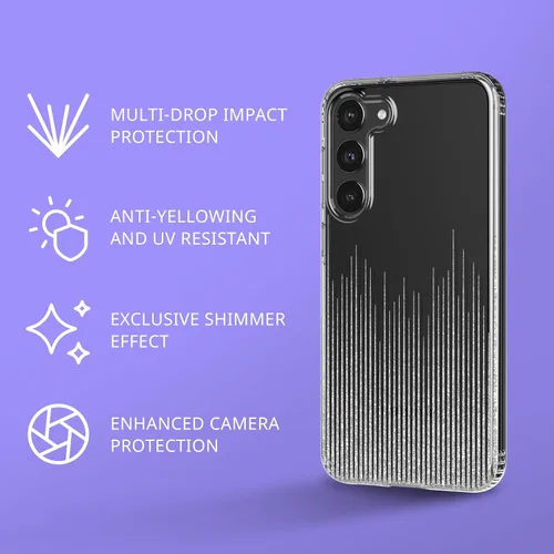 Miniatura 2 de tech21 Evo Sparkle - Funda para Samsung Galaxy S23 Plus, resistente a la lluvia y a los arañazos con protección contra caídas de 12 pies
