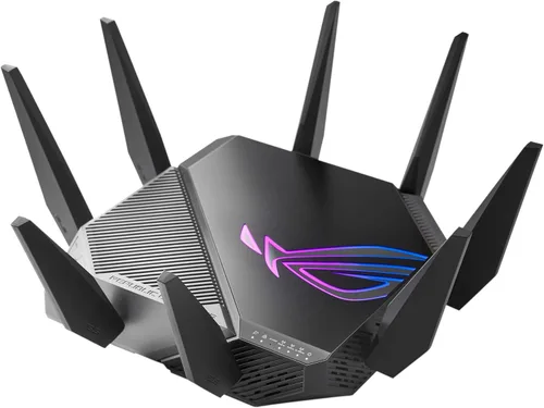 ASUS ROG RAPTURE WIFI 6E enrutador de juegos (GT-AXE11000) - Tri-Band 10 Gigabit Wireless Router, primera banda de 6 GHz del mundo para canales más