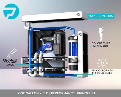 Miniatura 4 de PrimoChill Verdadero: refrigerante de refrigeración por agua para computadora, concentrado, de baja conducción, transparente, protección completa