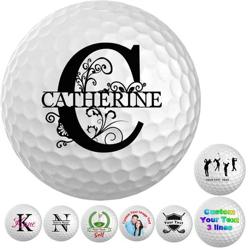 Miniatura 10 de Pelotas de golf personalizadas con logotipo de nombre de imagen para hombres y mujeres, puedes personalizar padrinos de boda únicos, regalo