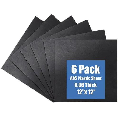 Miniatura 15 de Kinlink - Lámina de plástico ABS negra de 8" x 12" x 0.04" flexible, moldeable, con alta resistencia al impacto y alta resistencia a la tracción