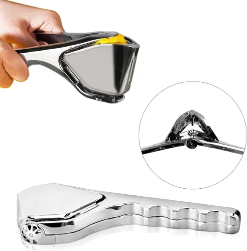Miniatura 2 de Exprimidor manual de limón de acero inoxidable duradero, exprimidor de cítricos de mano para una extracción eficiente del jugo de limón, lima