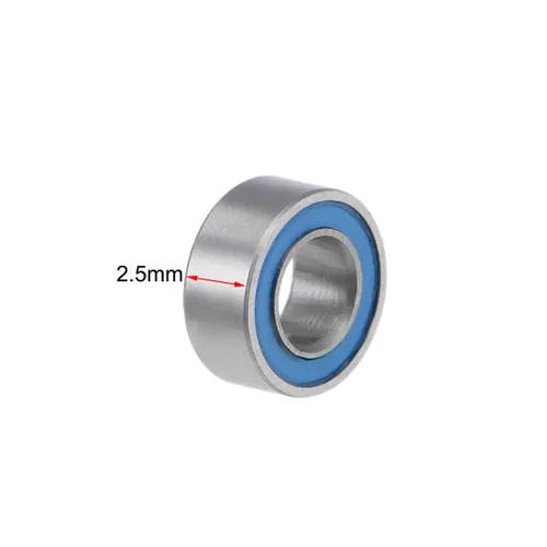 Miniatura 3 de uxcell MR63-2RS Rodamientos de bolas de ranura profunda 0.118 in Diámetro interior 0.236 in OD 0.098 in Diámetro doble sellado de acero cromado azul