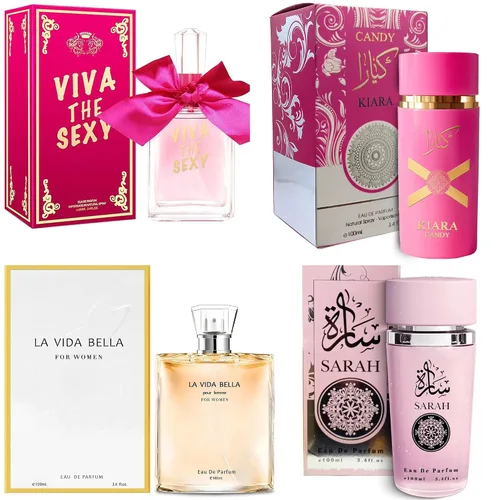Miniatura 17 de A CENTER Juego de 4 perfumes para mujer – Set de regalo de fragancia floral con vainilla, almizcle y cítricos Eau De Pafume 3.5 onzas líquidas