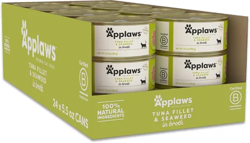 Miniatura 27 de Applaws Alimento húmedo natural para gatos en caldo, alimento húmedo enlatado de ingredientes limitados, sin aditivos, hecho con ingredientes