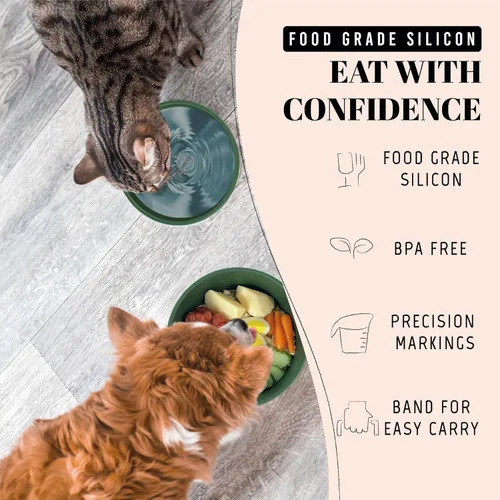 Miniatura 6 de AVERYDAY Cuencos de viaje para perros de 30 onzas con tapas, cuencos portátiles 2 en 1 para alimentos y agua, cuenco de agua y comida para perros