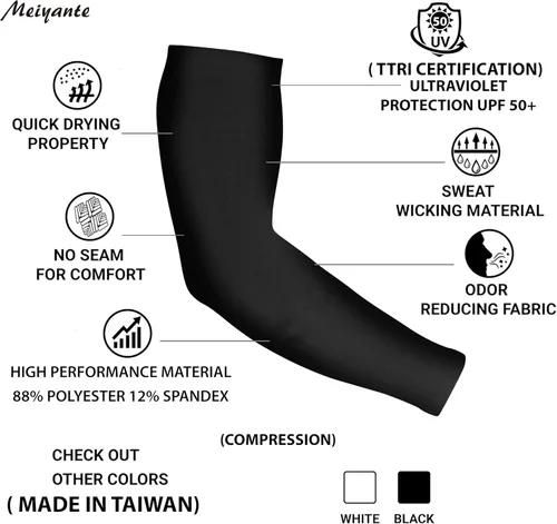 Miniatura 5 de Mangas de brazo para hombres y mujeres de trabajo, 1 par de protección solar UV UPF manga larga tatuaje cubre mangas para cubrir las mangas