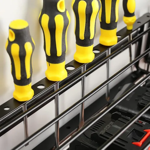 Miniatura 5 de Organizador de herramientas eléctricas para almacenamiento de herramientas, soporte de pared, estante de almacenamiento para organización de garaje