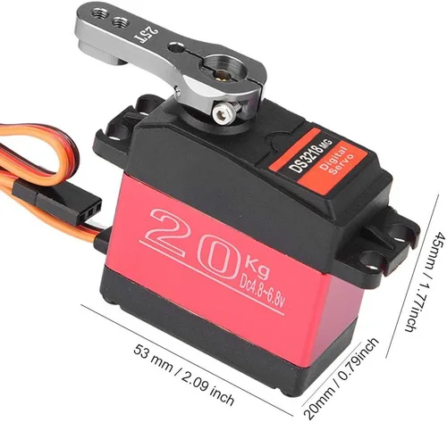 Miniatura 6 de RC Servo, 44.1 lbs 55.1 lbs Metal Gear High Torque Digital Servo para amantes de RC (44.1 lbs)