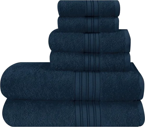 Miniatura 47 de BOUTIQUO Juego de 2 toallas de baño 100% algodón de 28 x 55 pulgadas, toallas de baño grandes ecológicas, compactas, de secado rápido, ligeras, Rosa