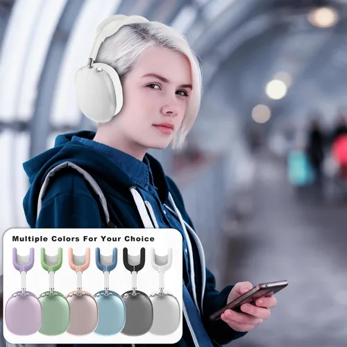 Miniatura 6 de Funda para AirPods Max, funda antiarañazos, funda para orejeras, cubierta para auriculares o diadema para AirPods Max. TPU suave y silicona 3 piezas