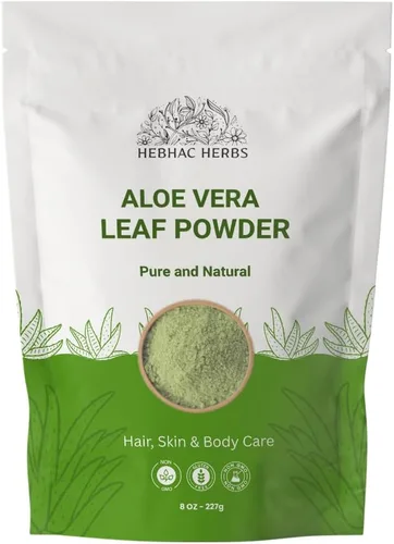Aloe Vera en polvo orgánico – 227 g (8 oz) Aloe Vera en polvo para cabello y cara | Aloe Barbadensis | AloeVera, cuidado natural del cabello y la