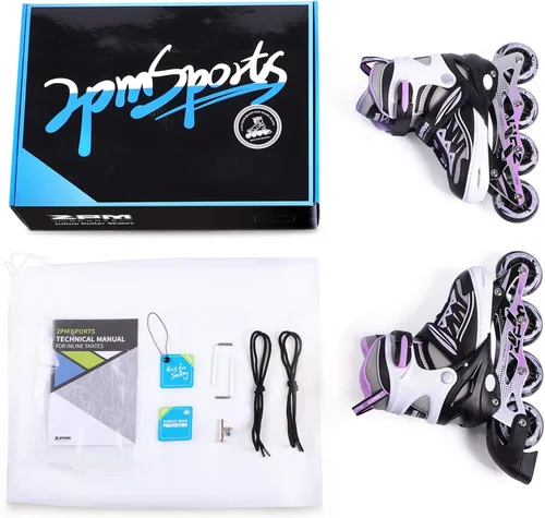 Miniatura 7 de 2PM SPORTS - Patines en línea Cytia para niñas, ajustables, con ruedas iluminadas, rosa, con ruedas con luces, patines divertidos y parpadeantes
