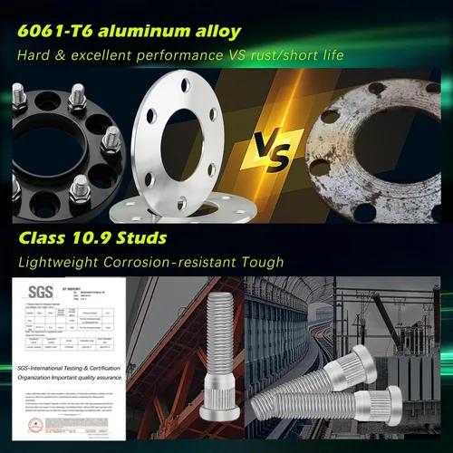 Miniatura 4 de 2 espaciadores de rueda centrados de 1.969 in (2 pulgadas) forjados 6x139.7 (6x5.5) – Compatible con Tacoma 1995–2023, 4Runner 1984–2023, Tundra