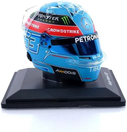 Miniatura 4 de Casco a escala 1:5 de George Russell 2022 Réplica del GP de Brasil