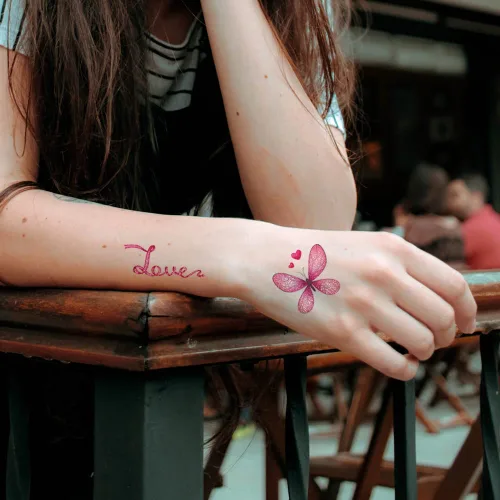 Miniatura 4 de Tatuajes para el día de San Valentín, tatuajes para el día de la madre, para mujeres, hombres, niños, niñas, decoración de arte corporal, labios