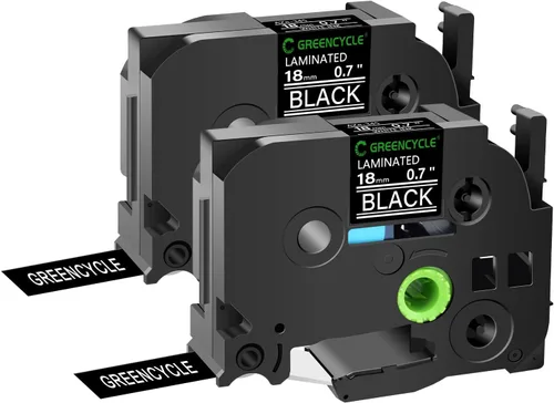 Miniatura 55 de GREENCYCLE TZe-111 - Cinta adhesiva transparente laminada de 0.23 pulgadas compatible con Brother P-Touch TZ-111 TZe111, cinta negra sobre