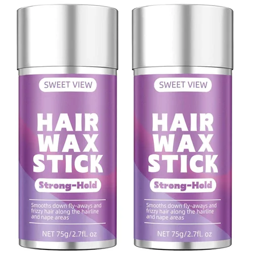 Miniatura 10 de SWEET VIEW Barra de cera para el cabello, pomada para el cabello, bálsamo/gel para domar los vuelos, encrespamiento, elegantes colas de caballo