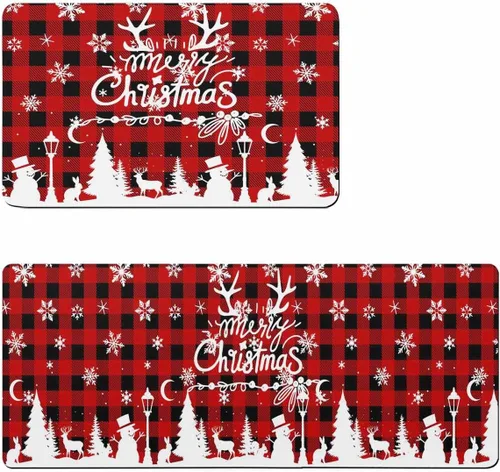 Tapete de baño de Navidad para bañera, antideslizante, de secado rápido y absorbente, con tierra de diatomeas, fregadero de cocina, lavable, tapete