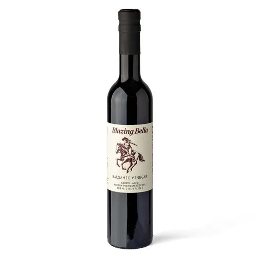 Miniatura 8 de Conjunto de Variedad de Cinco Botellas de Vinagre Balsámico de Blazing Bella de 250 ML - Envejecido en Barril, Fresa, Frambuesa, Blanco y Higo