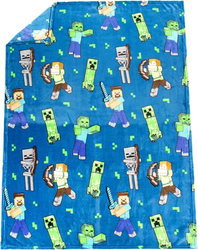 Miniatura 4 de Jay Franco Manta de Minecraft con caja de regalo - Manta de felpa mide 46 x 60 pulgadas - Ropa de cama de forro polar súper suave edición especial