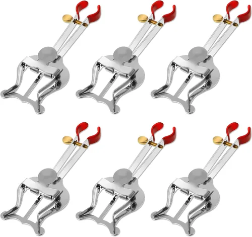 6 piezas de lira de trompeta, plata ligera trompeta marchando abrazadera de lira en clarinete lira soporte de música para instrumentos de banda de