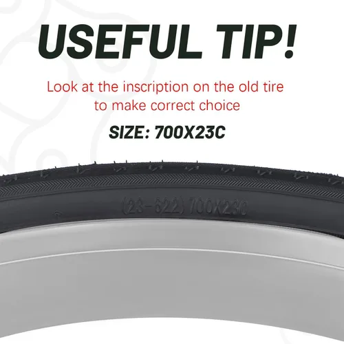 Miniatura 2 de BWSHLF 700x23/25/28/35c Road Bike Tire, Folding Bead Replacement Cycling Bicycle Tires Black Durable 2 Pack