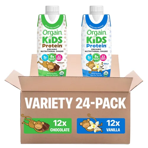Miniatura 11 de Orgain Organic Kids - Batido nutricional de proteínas para niños, chocolate, aperitivos saludables para niños, 8g de proteína láctea, 3g de fibra