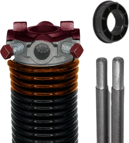 Alcan Muelle de torsión para puerta de garaje (alambre de 0.273 pulgadas x 2 pulgadas de profundidad x 36 pulgadas de largo) con buje de nailon de 1