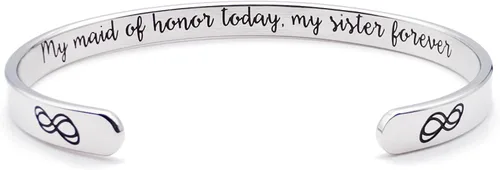 Miniatura 81 de Dczosily Pulseras inspiradoras para mujer, de acero inoxidable, pulseras motivacionales, regalos personalizados para mejores amigas