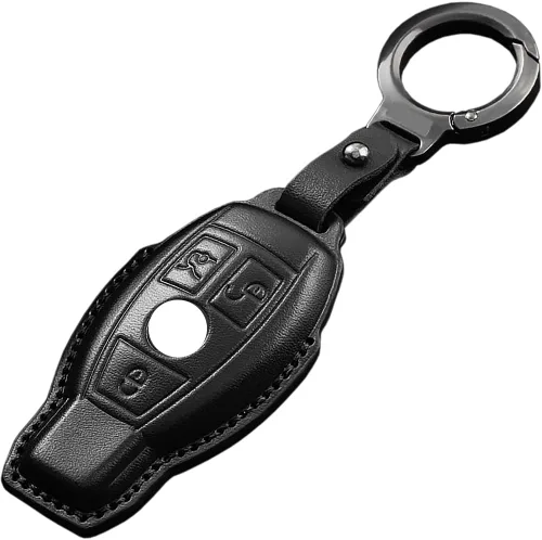 Miniatura 7 de para Mercedes-Benz Funda para llavero, Funda para llavero Mercedes C E M S CLS CLK GLK GLC G AMG Accesorios para llavero de cuero Funda protectora
