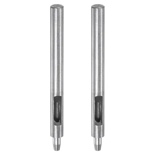 HARFINGTON 2 piezas de perforador de cuero de 0.138 in recto, redondo, ojal, remache a presión, fijador para cuero, artesanía, ropa, bolso, cortina