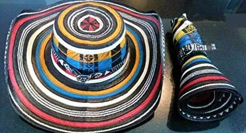 Miniatura 2 de col-p Sombrero colombiano Sombrero Sinuano Arrow Cane Caña Flecha Vueltiao Hecho por Auténticos Indígenas Colombianos, De