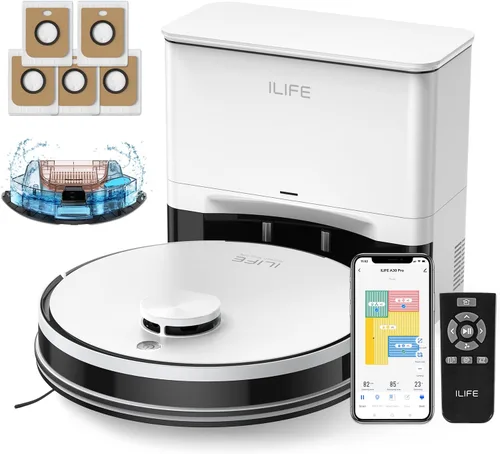 Miniatura 10 de ILIFE Aspiradora robot A30s, aspiradora robótica de succión máxima de 10000 Pa con navegación LiDAR, mapeo del hogar, zona prohibida, 150 minutos