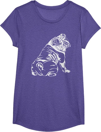 Miniatura 64 de Gracioso Bulldog Inglés playera perro Hund playera regalo, Azul (Heather blue)