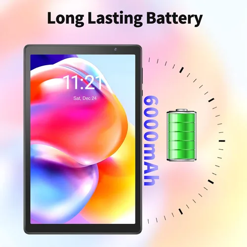 Miniatura 5 de PRITOM Tabletas de 10 pulgadas, TAB10 Android 14 Tablet, Quad-Core, WiFi, 32 GB, 6000mAh, pantalla HD IPS, cámara dual, Bluetooth (gris)