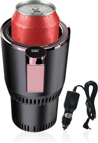 Miniatura 9 de Enfriador y calentador inteligente 2 en 1 para vasos de automóvil, taza inteligente para automóvil con pantalla LED de temperatura y control táctil