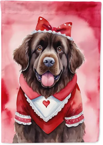 Miniatura 175 de Caroline's Treasures DAC5292CHF - Bandera de Border Collie My Valentine House para porche, grande, con manga para porche, para colgar en la pared