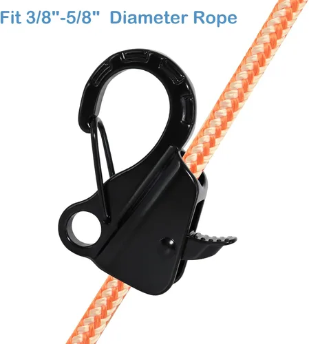 Miniatura 2 de Gancho de anclaje para barco, fácil de usar, sistema de anclaje sin nudos con liberación rápida, clips de gancho de anclaje de barco de acero