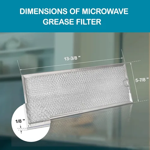 Miniatura 4 de Repuesto para filtro Whirlpool W10208631A, GE WB06X10596, AP5617368 filtro de grasa para muchas microondas, 13 x 6 (empaquetado en caja)