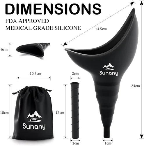 Miniatura 4 de Female Urination Device, Reusable Female Urinal Silicone Women Pee Funnel Allows Women to Pee Standing Up, The Perfect Companion for