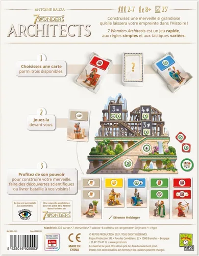 Miniatura 3 de Asmodee 7 Wonders Architects - Da forma a la historia con tus ingeniosas maravillas, juego de estrategia de civilización para niños y adultos, a