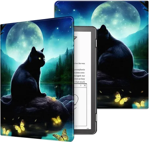Miniatura 82 de Funda para Kindle básico de 6 pulgadas (11.ª generación), múltiples ángulos, piel sintética, delgada, con función de encendido y apagado automático