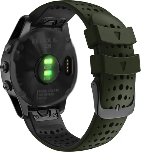 Abanen Correas de reloj de silicona de ajuste rápido de 0.866 in para Garmin Instinct 3 de 1.772 in, Fenix 8 de 1.850 in, Fenix 7/6/5, correa