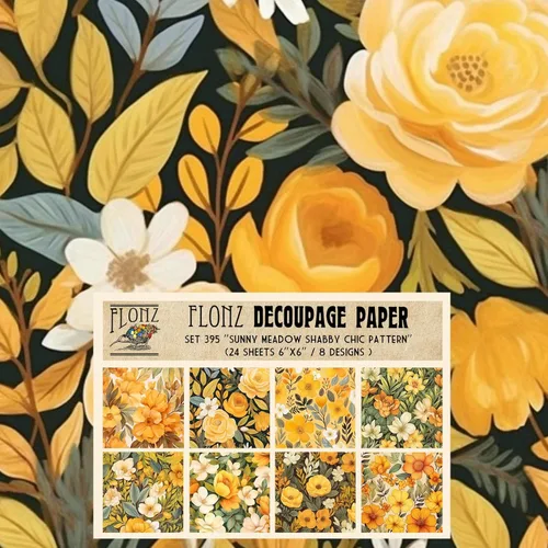 Miniatura 6 de Decoupage - Paquete de papel (24 hojas de 6 x 6 pulgadas), lirios # Papel de patrón de estilo vintage para decoupage, manualidades y álbumes de 30 ES