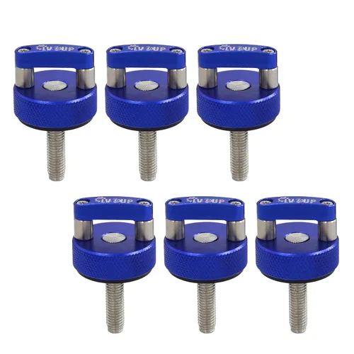 Pernos de Liberación Rápida para Techo Duro Azul, Tornillos de Mariposa para Techo Duro con Anillo en D Integrado Compatible con Jeep Wrangler JK