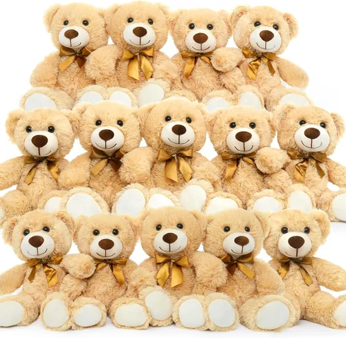 Miniatura 31 de MorisMos 10 Osos de Peluche a Granel para Baby Shower, Osos de Peluche Lindos de 14 Pulgadas Animales de Peluche de Felpa, Pequeños Osos de Peluche
