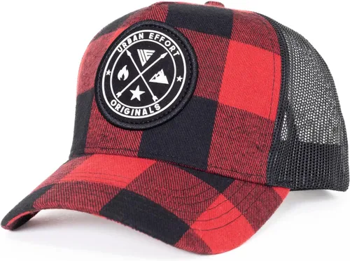 Miniatura 147 de Urban Effort Gorra trasera de malla, para hombres y mujeres, gorra de béisbol de 5 paneles, gran cierre a presión para caza y senderismo